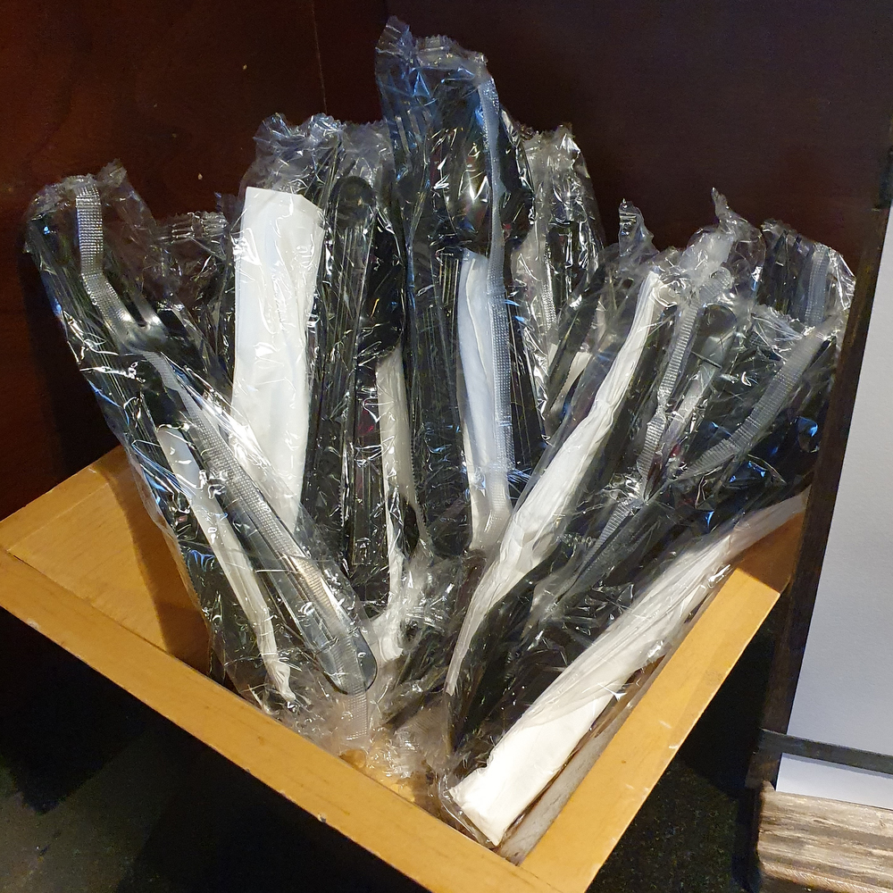 [pre-packaged utensils bring wastefulness to a new level]